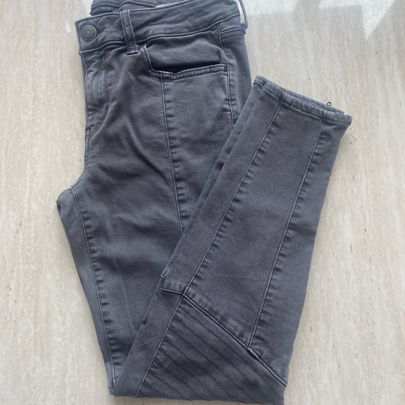 American Eagle Outfitters Denim - American Eagle gray Moto Jeggings